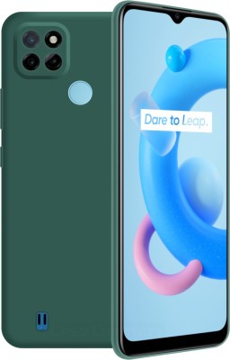 CASE CREATION Back Cover for Realme C21Y 2021 Luxurious OG Series Slim Liquid Silicone Case(Green, Shock Proof, Silicon, Pack of: 1)