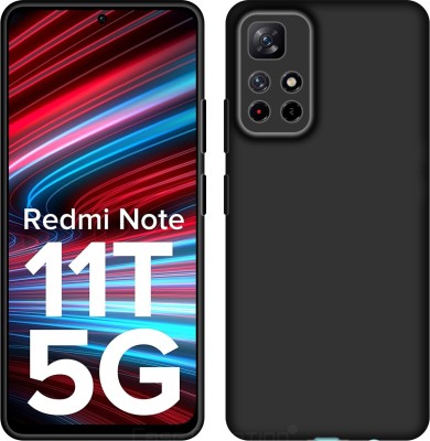 CASE CREATION Back Cover for New Redmi Note 11T 5G (2022) Solid Colorful Luxury Smooth Feel Matte Finish Cover(Black, Grip Case, Pack of: 1)