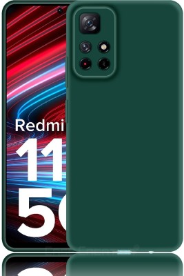 CASE CREATION Back Cover for Redmi Note 11T 5G Liquid TPU Silicon OG Premium Case Cover(Green, Waterproof, Pack of: 1)