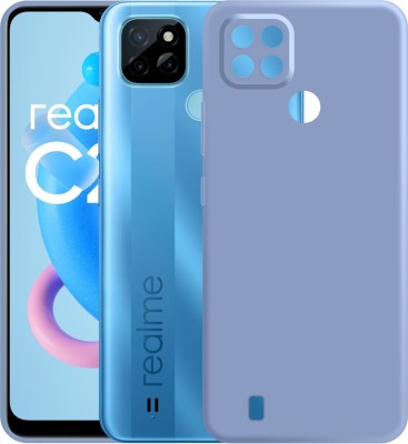 CASE CREATION Back Cover for New Realme C21Y Solid Colorful Luxury Smooth Feel Matte Finish Cover(Purple, Grip Case, Pack of: 1)