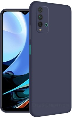 CASE CREATION Back Cover for Xiaomi Redmi 9 Power Luxurious OG Series Slim Liquid Silicone Case(Blue, Shock Proof, Silicon, Pack of: 1)