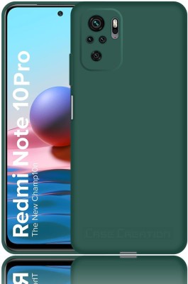 CASE CREATION Back Cover for Redmi Note 10 Pro Max Liquid TPU Silicon OG Premium Case Cover(Green, Waterproof, Pack of: 1)