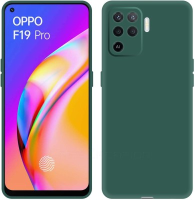CASE CREATION Back Cover for Oppo F19 Pro Soft Premium Case Fashion Velvet Cover(Green, Dual Protection, Silicon, Pack of: 1)