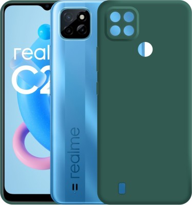 CASE CREATION Back Cover for New Realme C21Y Solid Colorful Luxury Smooth Feel Matte Finish Cover(Green, Grip Case, Pack of: 1)