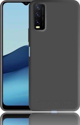 CASE CREATION Back Cover for Vivo Y20 Liquid TPU Silicon OG Premium Case Cover(Black, Waterproof, Pack of: 1)