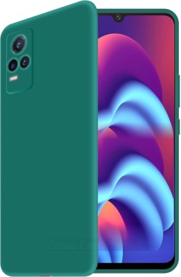 CASE CREATION Back Cover for Vivo V21 2021 Luxurious OG Series Slim Liquid Silicone Case(Green, Shock Proof, Silicon, Pack of: 1)