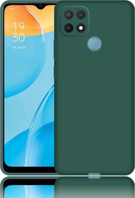 CASE CREATION Back Cover for Oppo A15 Liquid TPU Silicon OG Premium Case Cover(Green, Waterproof, Pack of: 1)