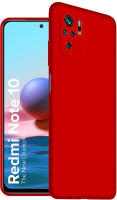 CASE CREATION Back Cover for Redmi Note 10s 2021 Luxurious OG Series Slim Liquid Silicone Case(Red, Shock Proof, Silicon, Pack of: 1)