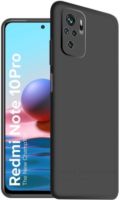 CASE CREATION Back Cover for Redmi Note 10 Pro Max 2021 Luxurious OG Series Slim Liquid Silicone Case(Black, Shock Proof, Silicon, Pack of: 1)