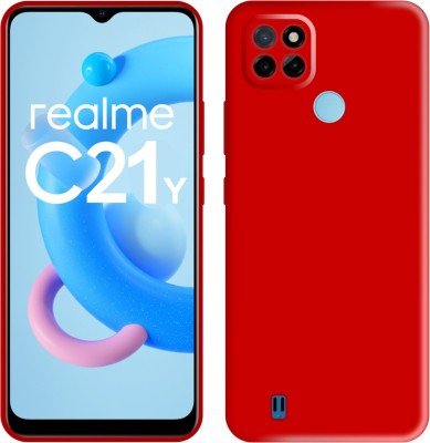 CASE CREATION Back Cover for Realme C25Y Soft Premium Case Fashion Velvet Cover(Red, Dual Protection, Silicon, Pack of: 1)