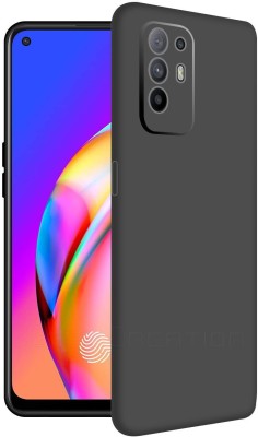 CASE CREATION Back Cover for OPPO F19 Pro+ 2021 Luxurious OG Series Slim Liquid Silicone Case(Black, Shock Proof, Silicon, Pack of: 1)
