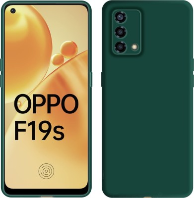 CASE CREATION Back Cover for Oppo F19s Soft Premium Case Fashion Velvet Cover(Green, Dual Protection, Silicon, Pack of: 1)