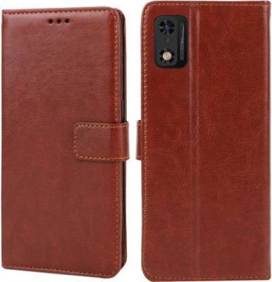 Chaseit Flip Cover for Itel A23 Pro(Brown, Shock Proof, Pack of: 1)