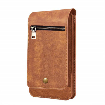 realtech Pouch for Oppo K9x / Oppo Reno7 Pro 5G / Oppo K9 Pro(Brown, Holster, Pack of: 1)