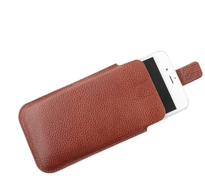 realtech Pouch for vivo Y3s (2021) / vivo Y20t / vivo iQOO Z5 / vivo Y21s(Brown, Holster, Pack of: 1)