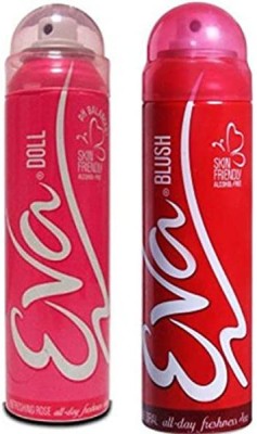 EVA DOLL & BLUSH (125 ml x 2) Deodorant Spray  -  For Women(250 ml, Pack of 2)