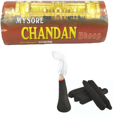 Adhvik Pack of 1 (200 Gram Roll) Sandal Dhoopbatti Incense Dhoop Cone for Worship/Pooja Sandal Dhoop