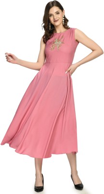 Mimi Shine Women A-line Pink Dress