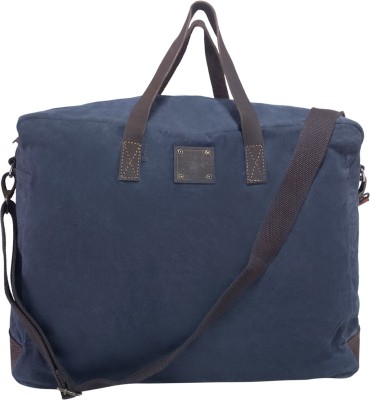 CANVAS & AWL Hand Waxed Canvas & Leather Unisex Travel Duffle Bag, Shoulder Weekender Bag Duffel Without Wheels