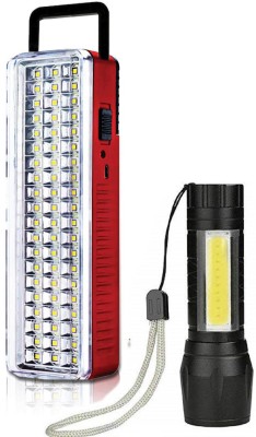 NSV 60 Hi-Bright Emergency LED Charging Lamp with Mini High Power Pocket Torch 8 hrs Lantern Emergency Light(Red, Black)