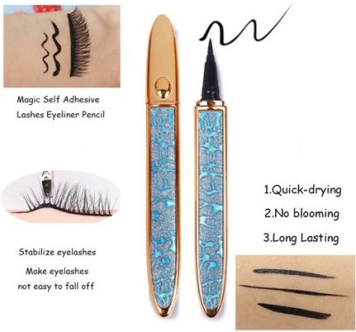 VBA 2in 1 Eyelash Glue Pen Ultimate Liquid Stone Eyeliner Waterproof 25 g(Black)