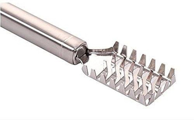 avnish Fish Scaler Brush Fish Scaler Remover with Stainless Steel Tool (pack of 1) Fish Scaler(Pack of 1)