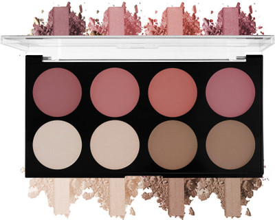 MARS Face Fantasy Matte Blusher with Highlighter and Contour Palette Highlighter(Multicolor)