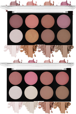 MARS Matte blusher with highlighter and contour blusher, highlighter, contour palette(Shade-02-03)