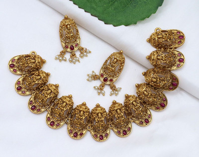 DC Alloy Maroon Jewellery Set(Pack of 1)