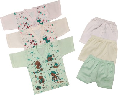 MPT.YOGI Baby Boys & Baby Girls Casual T-shirt Shorts(Multicolor)