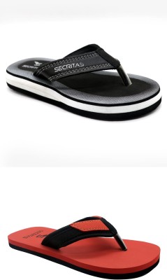 SECRITAS Boys Slip On Slipper Flip Flop(Black , 6 - 7 Years)