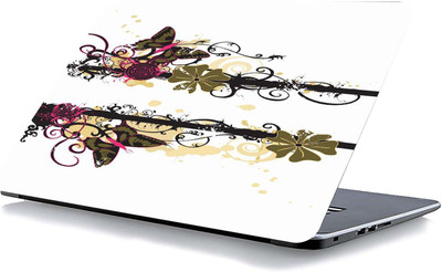 qth FLORAL LAP-3963 VINYL Reusable Laptop Skin Compatible for 15.6 inch(Theme: Patterns)