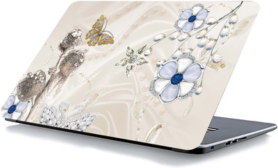 qth FLORAL LAP-3469 VINYL Reusable Laptop Skin Compatible for 15.6 inch(Theme: Nature)