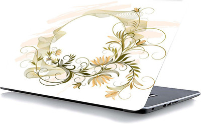 qth FLORAL LAP-3783 VINYL Reusable Laptop Skin Compatible for 15.6 inch(Theme: Nature)