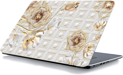 qth FLORAL LAP-3004 VINYL Reusable Laptop Skin Compatible for 15.6 inch(Theme: Patterns)
