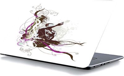 qth FLORAL LAP-3726 VINYL Reusable Laptop Skin Compatible for 15.6 inch(Theme: Patterns)