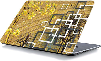 qth FLORAL LAP-3389 VINYL Reusable Laptop Skin Compatible for 15.6 inch(Theme: Nature)