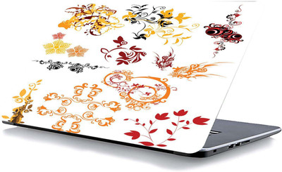 qth FLORAL LAP-3859 VINYL Reusable Laptop Skin Compatible for 15.6 inch(Theme: Spiritual)
