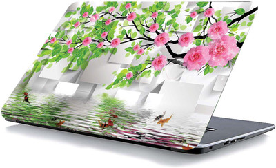 qth FLORAL LAP-3134 VINYL Reusable Laptop Skin Compatible for 15.6 inch(Theme: Spiritual)