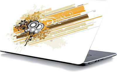 qth FLORAL LAP-3817 VINYL Reusable Laptop Skin Compatible for 15.6 inch(Theme: Patterns)