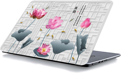 qth FLORAL LAP-3422 VINYL Reusable Laptop Skin Compatible for 15.6 inch(Theme: Spiritual)