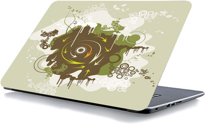 qth FLORAL LAP-3586 VINYL Reusable Laptop Skin Compatible for 15.6 inch(Theme: Patterns)