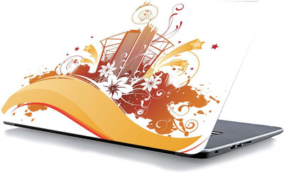 qth FLORAL LAP-3648 VINYL Reusable Laptop Skin Compatible for 15.6 inch(Theme: Spiritual)