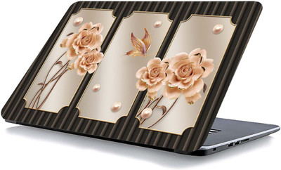 qth FLORAL LAP-3258 VINYL Reusable Laptop Skin Compatible for 15.6 inch(Theme: Spiritual)