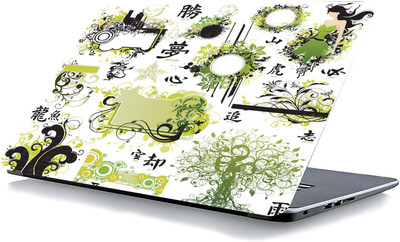 qth FLORAL LAP-3863 VINYL Reusable Laptop Skin Compatible for 15.6 inch(Theme: Patterns)