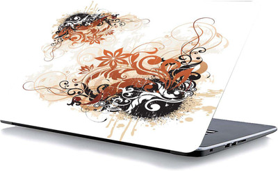 qth FLORAL LAP-3805 VINYL Reusable Laptop Skin Compatible for 15.6 inch(Theme: Nature)