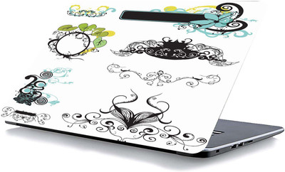 qth FLORAL LAP-3952 VINYL Reusable Laptop Skin Compatible for 15.6 inch(Theme: Patterns)