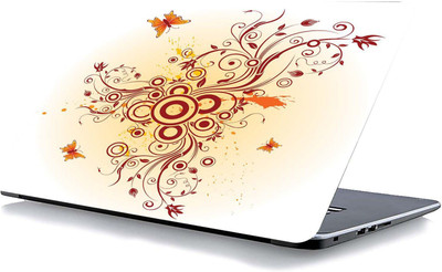 qth FLORAL LAP-3789 VINYL Reusable Laptop Skin Compatible for 15.6 inch(Theme: Patterns)