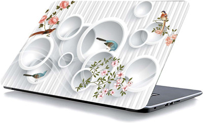 qth FLORAL LAP-3090 VINYL Reusable Laptop Skin Compatible for 15.6 inch(Theme: Spiritual)