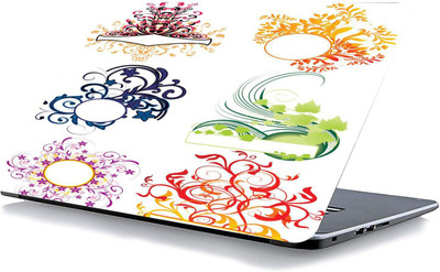 qth FLORAL LAP-3872 VINYL Reusable Laptop Skin Compatible for 15.6 inch(Theme: Patterns)